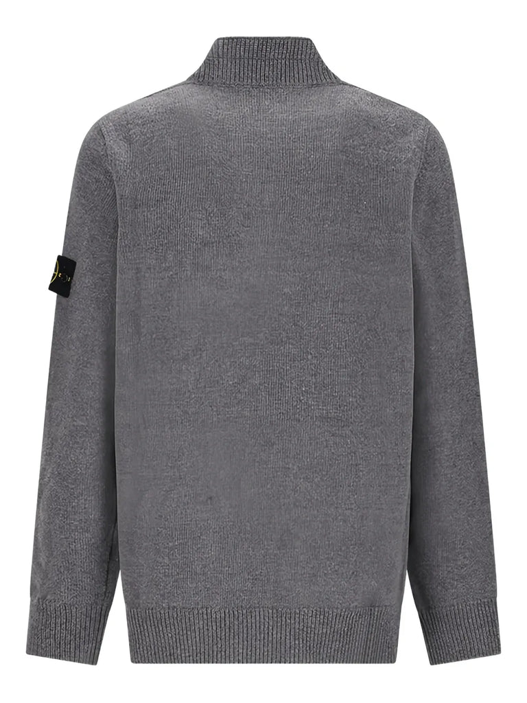 buttoned long-sleeve polo shirt