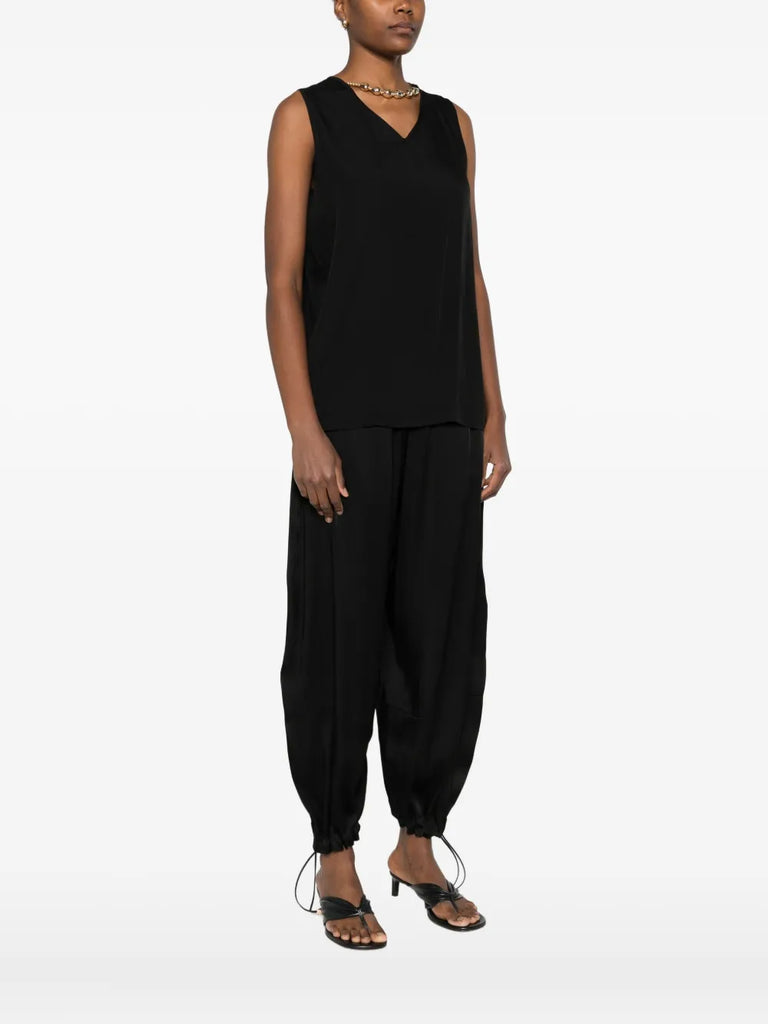 v-neck satin top