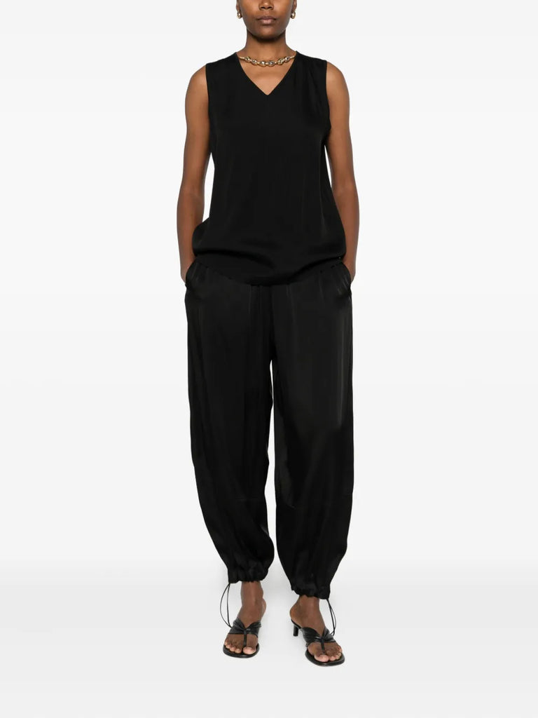 v-neck satin top