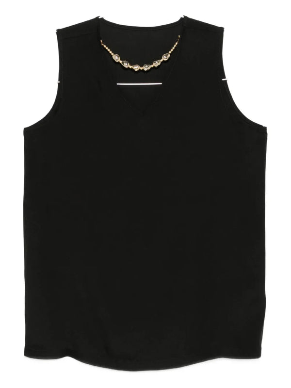 v-neck satin top