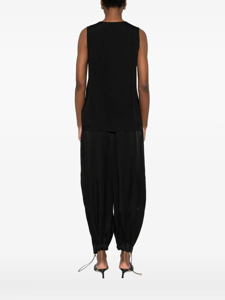 v-neck satin top