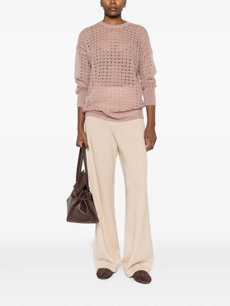 wool-silk blend pants