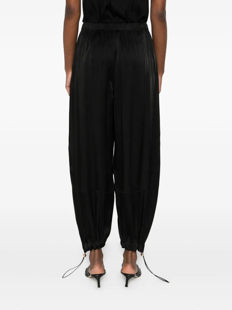 elastic-waist drawstring trousers