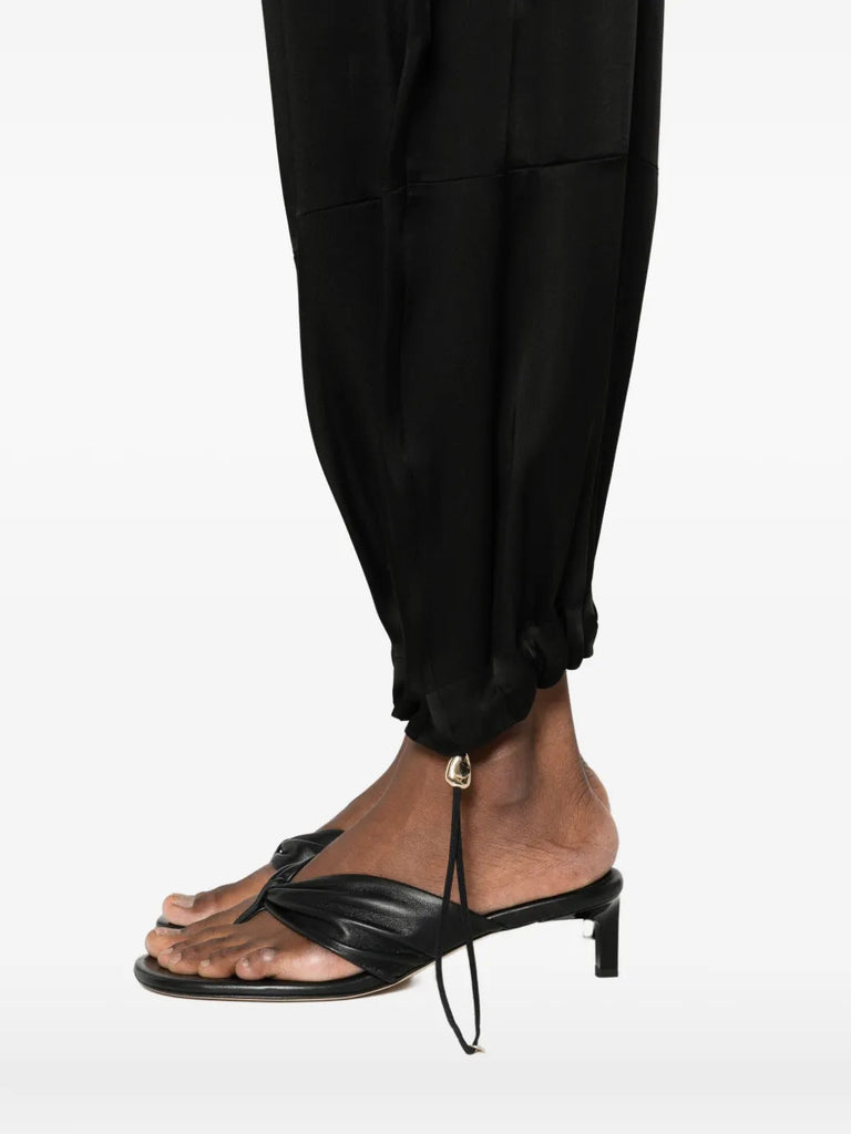 elastic-waist drawstring trousers