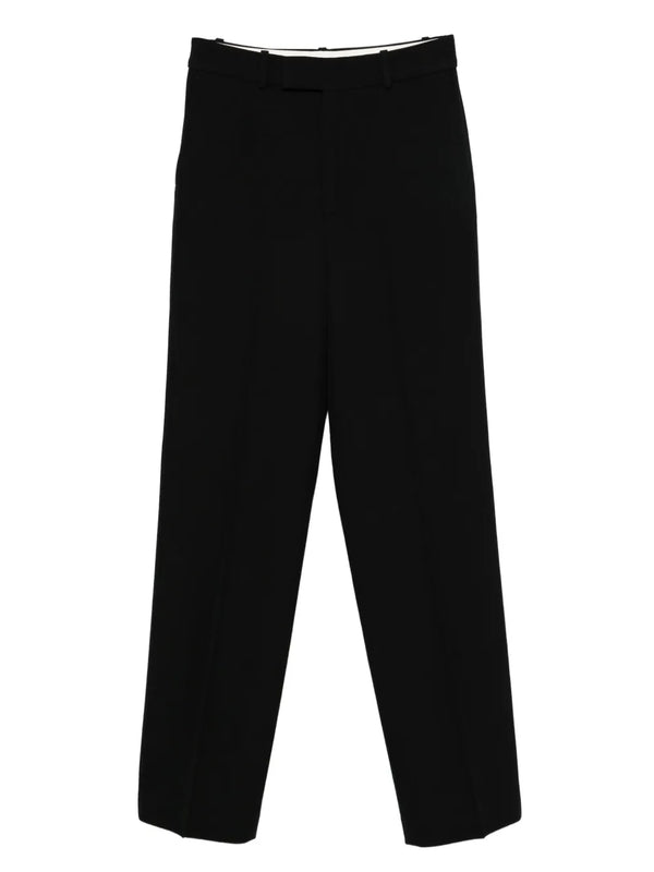 pressed-crease trousers