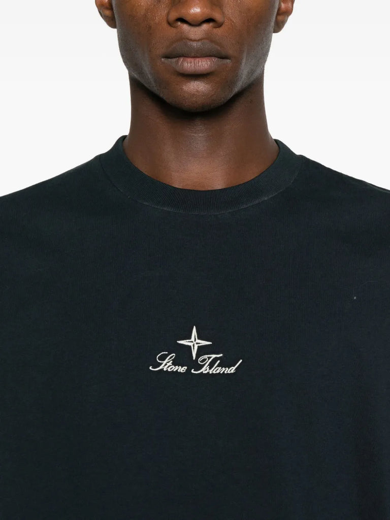 logo-embroidered crew-neck T-shirt