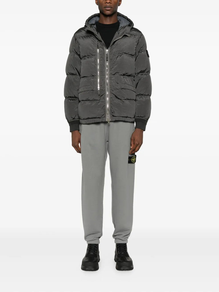 logo-patch padded jacket