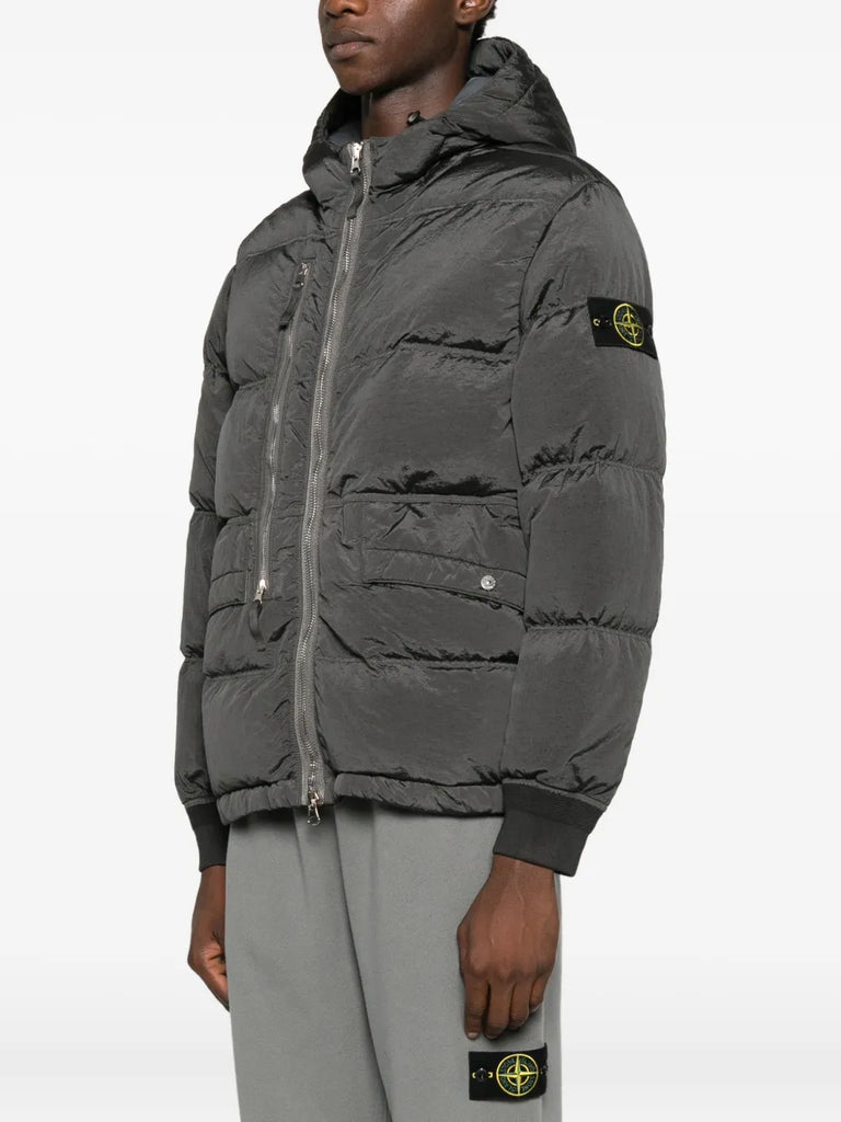 logo-patch padded jacket