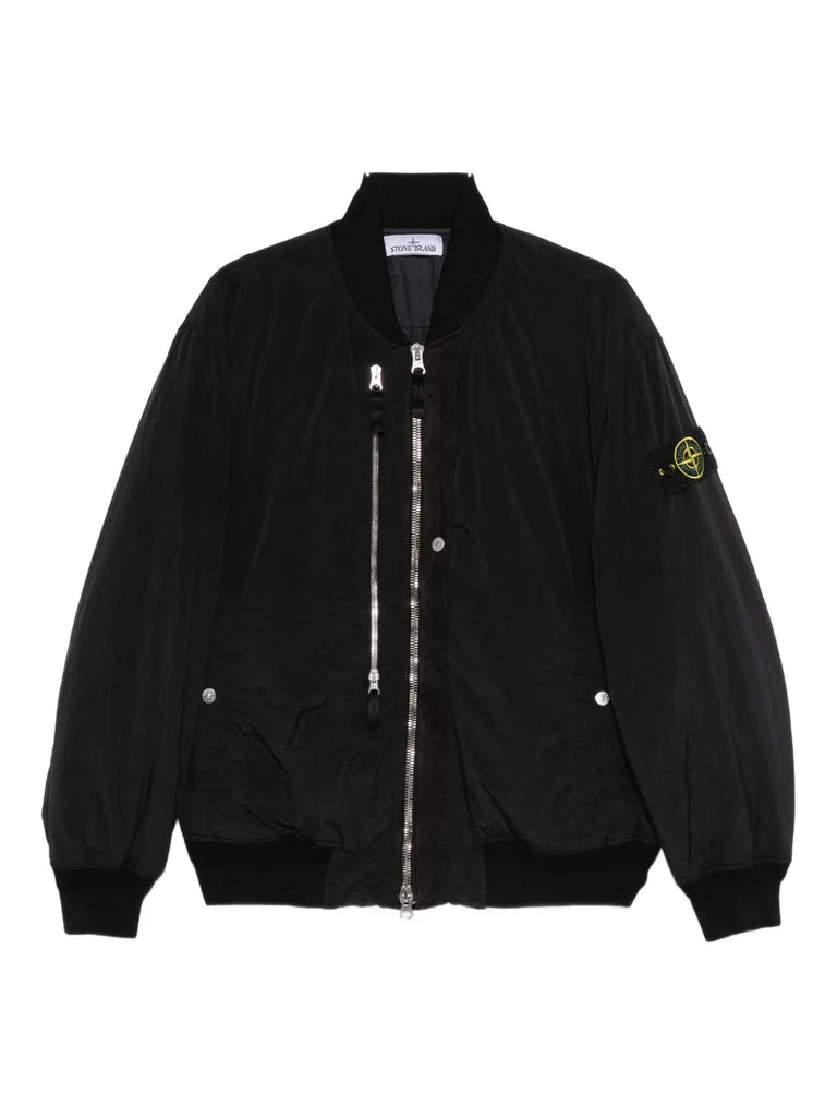 Compass-badge bomber jacket