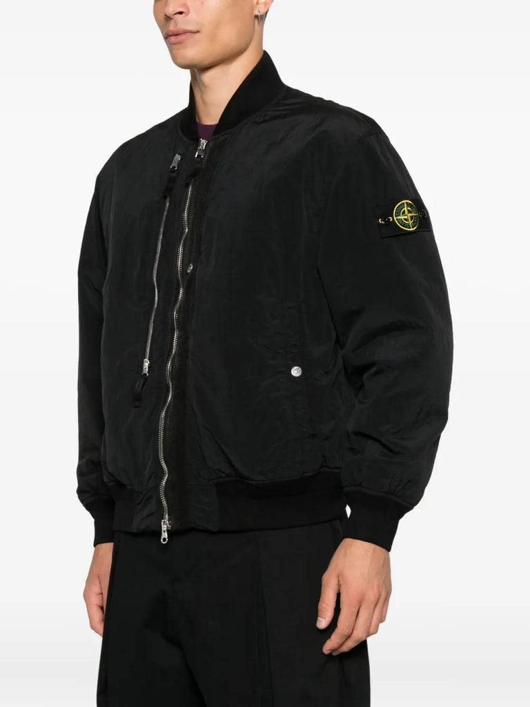 Compass-badge bomber jacket