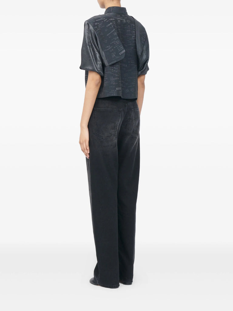 overlay short-sleeve shirt
