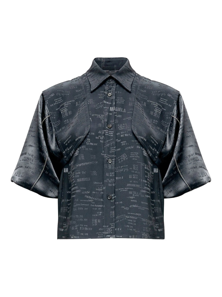 overlay short-sleeve shirt