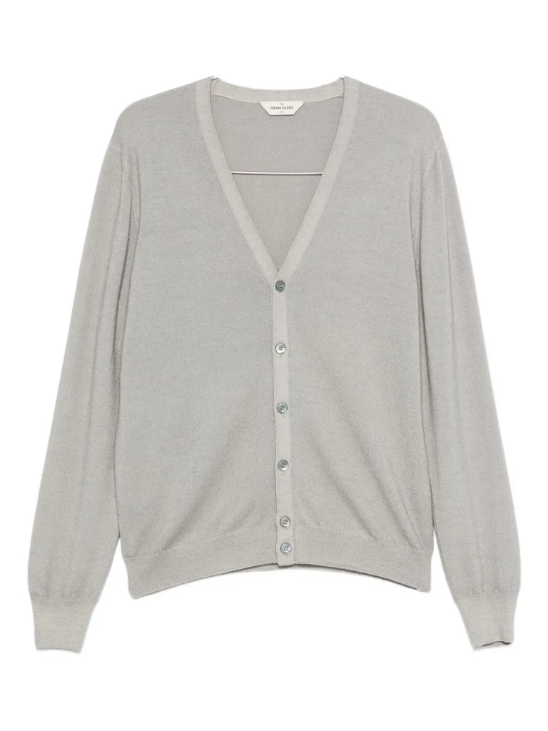 v-neck buttoned cardigan