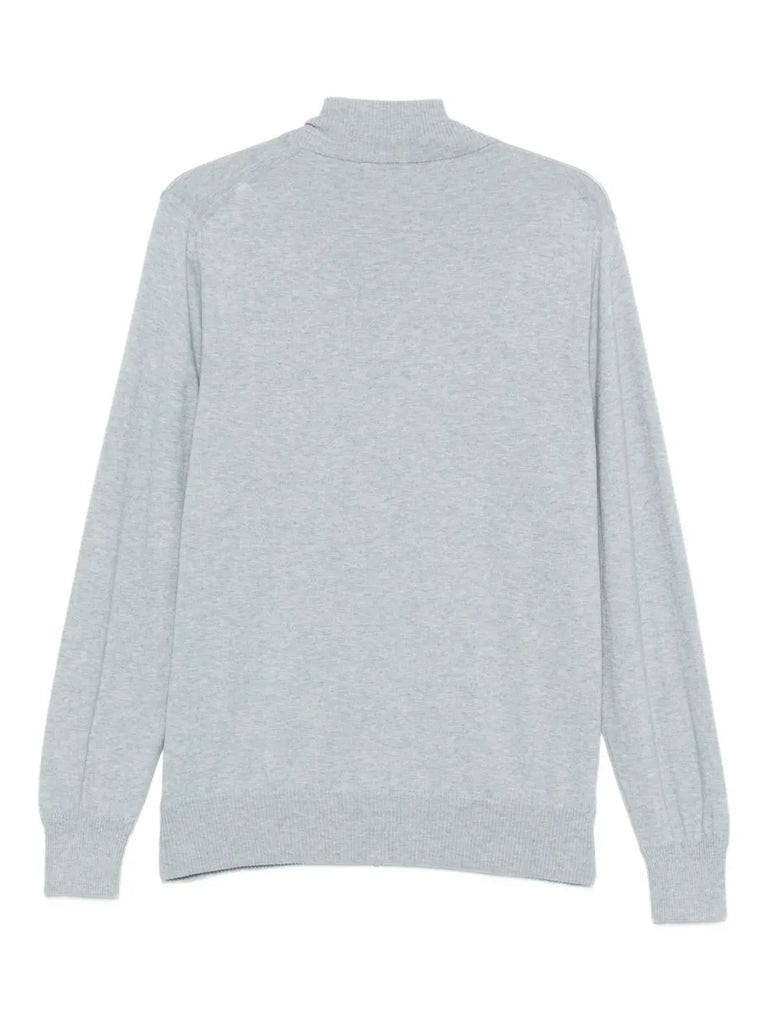 zip-up pocket cardigan