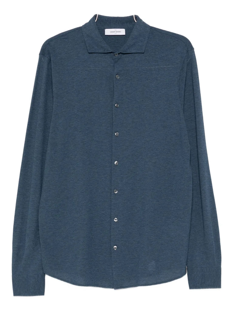 long-sleeve buttoned-up shirt