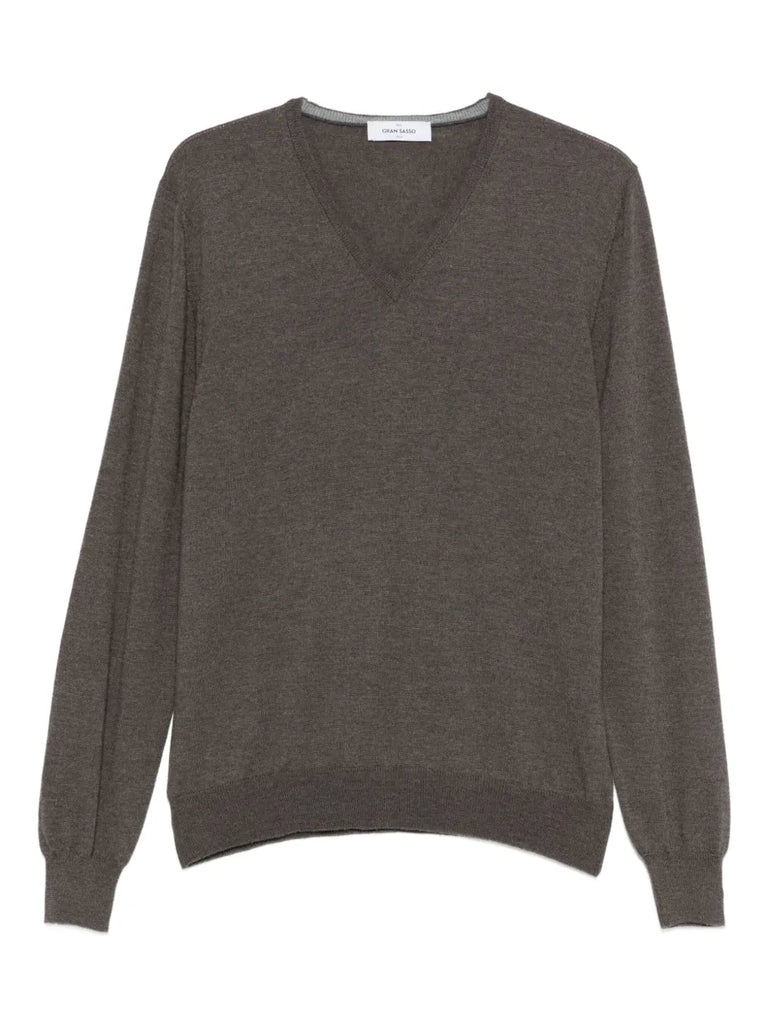 V-neck wool sweater
