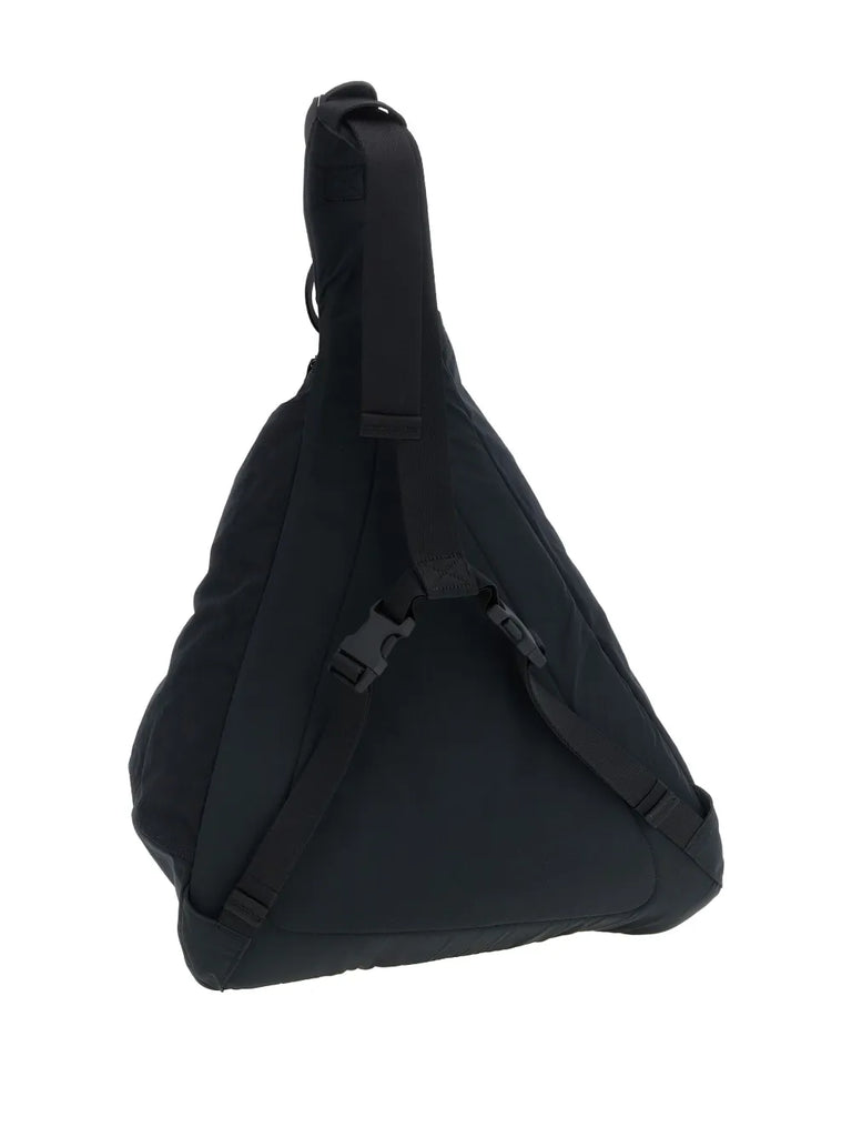 crumpled one-shoulder backpack