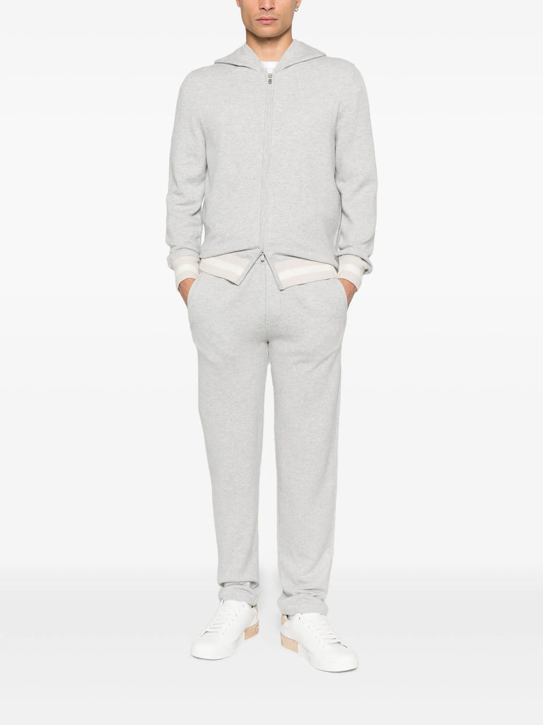 Casa Frumoasa hooded striped-trim tracksuit