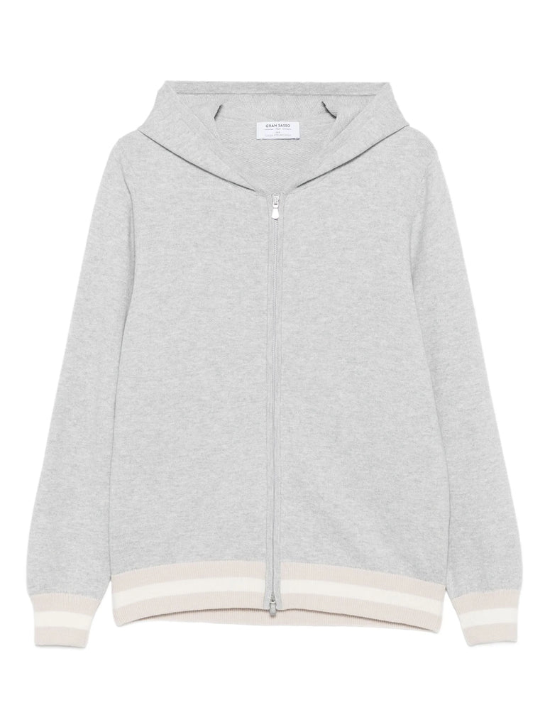 Casa Frumoasa hooded striped-trim tracksuit