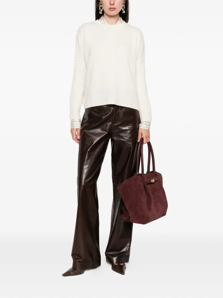 whipstitch-detailed sweater