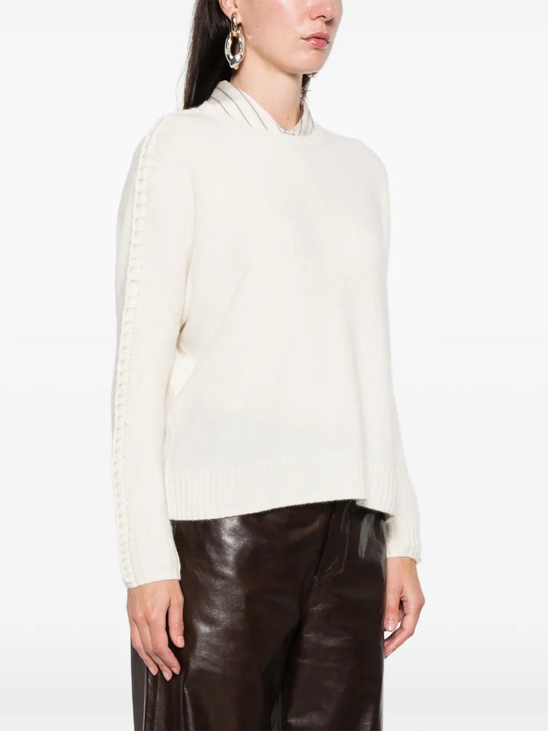 whipstitch-detailed sweater