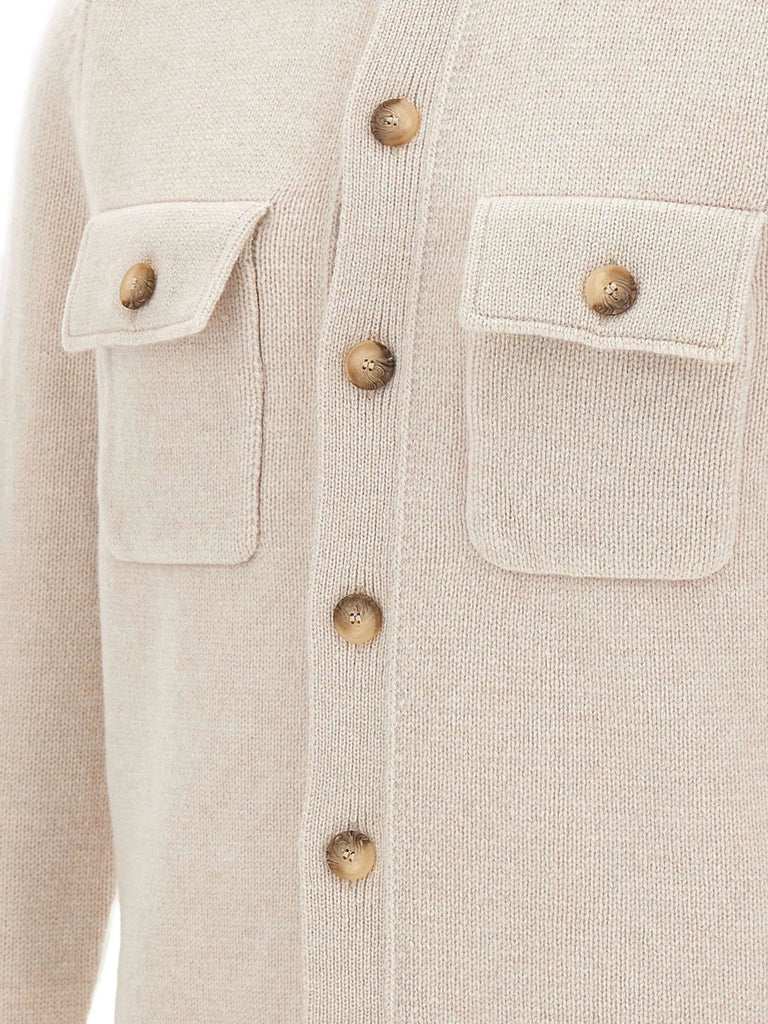 buttoned-up patch-pocket jacket