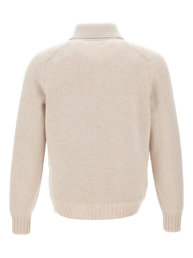 buttoned-up patch-pocket jacket