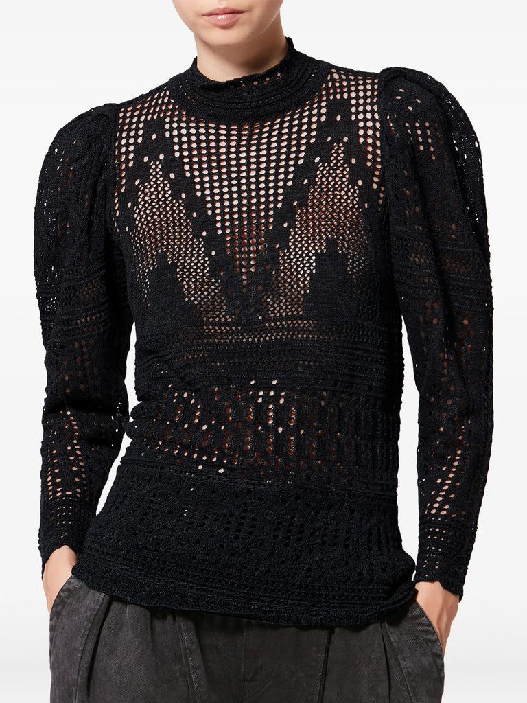 Dahara openwork blouse