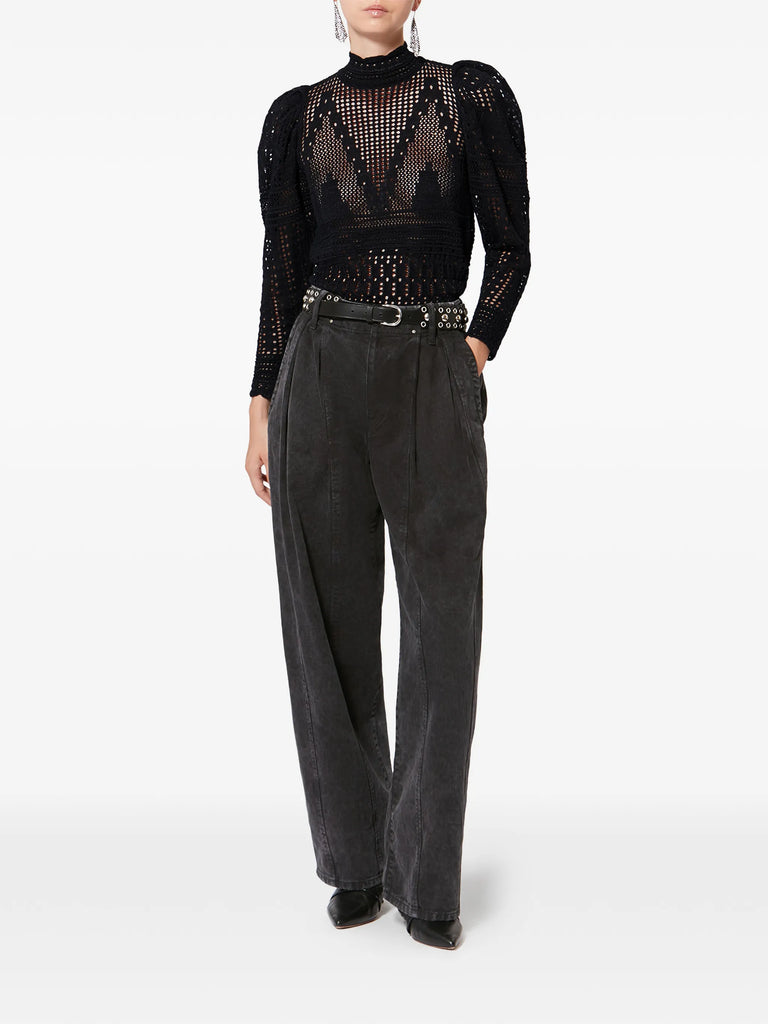 Dahara openwork blouse