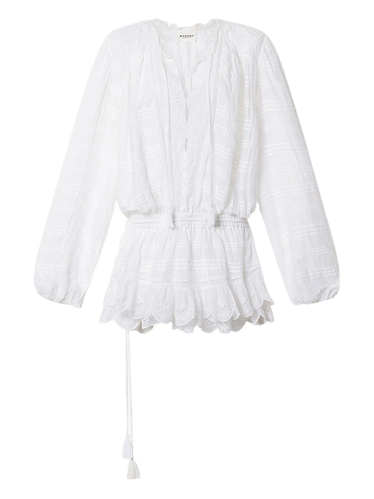 Preya eyelet ruffled dress