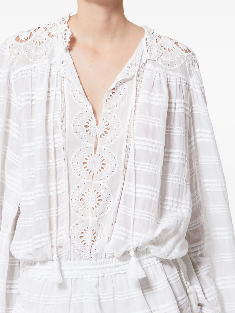 Preya eyelet ruffled dress