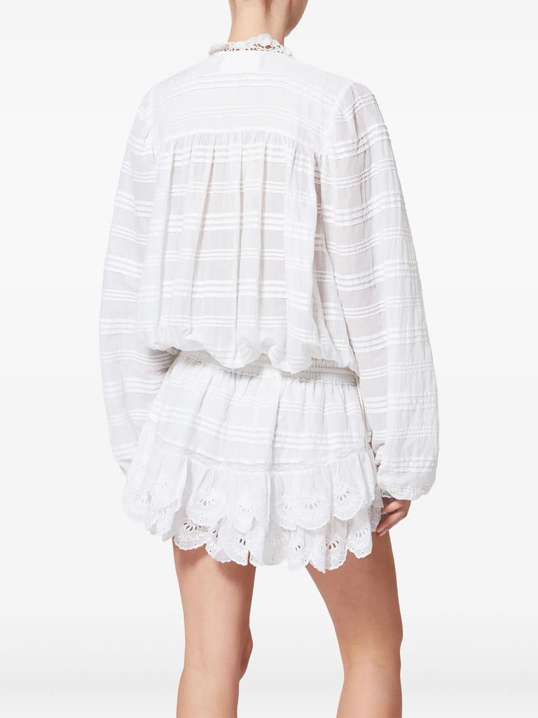 Preya eyelet ruffled dress