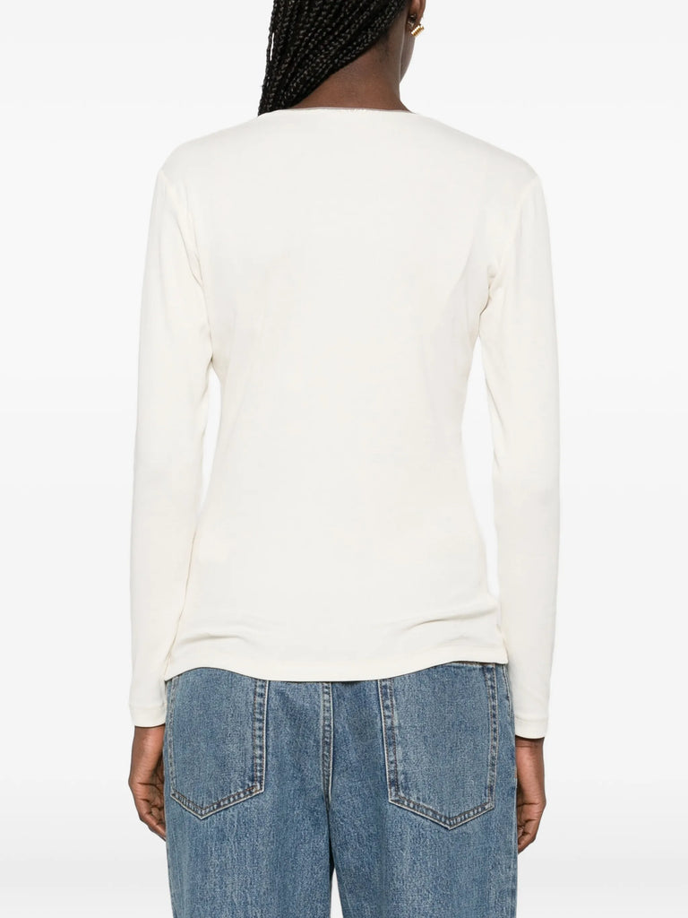 V-neck jersey