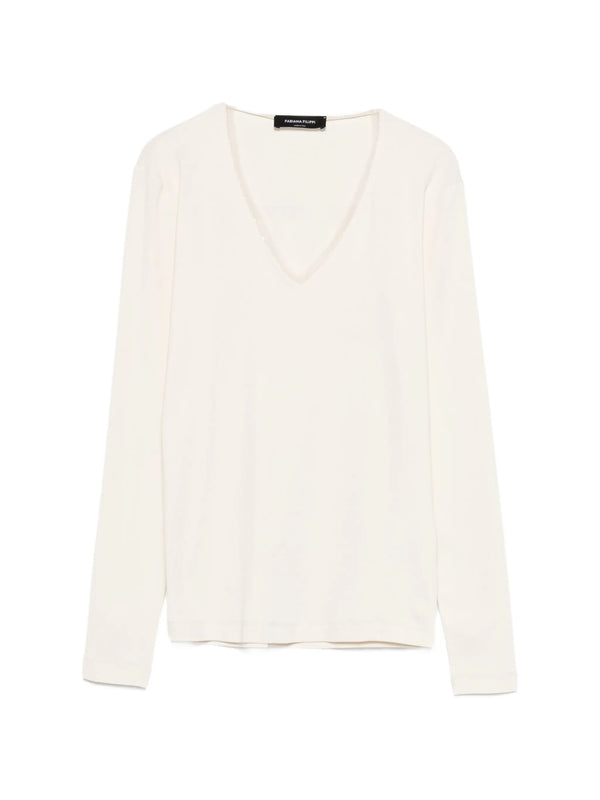 V-neck jersey