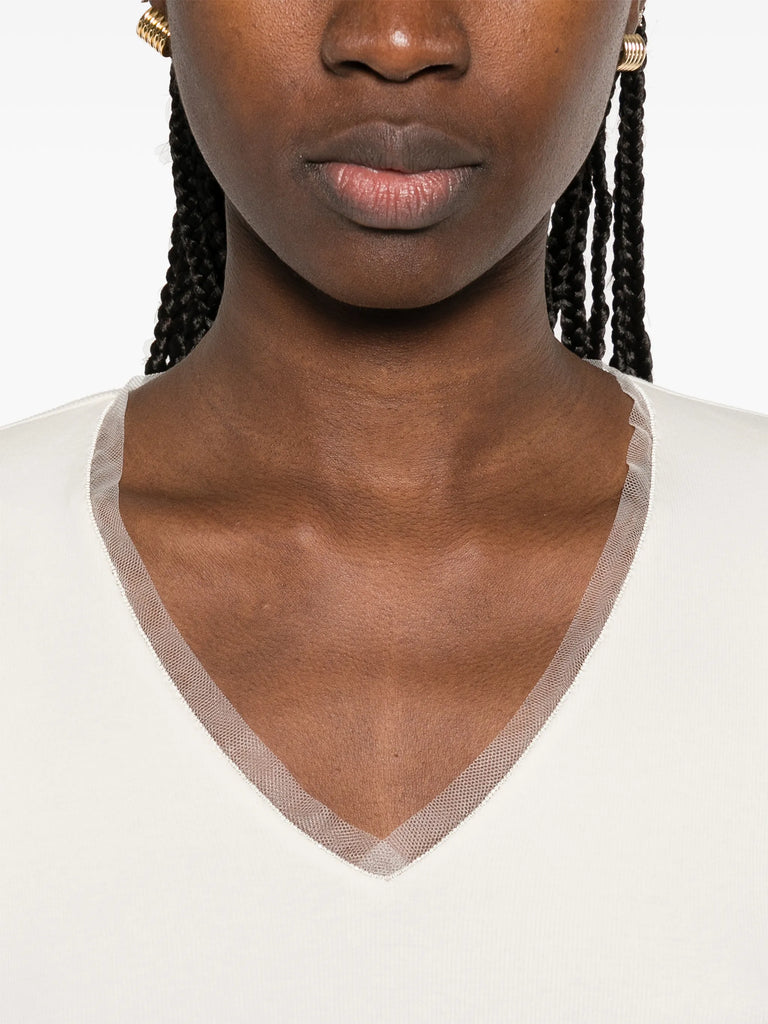 V-neck jersey