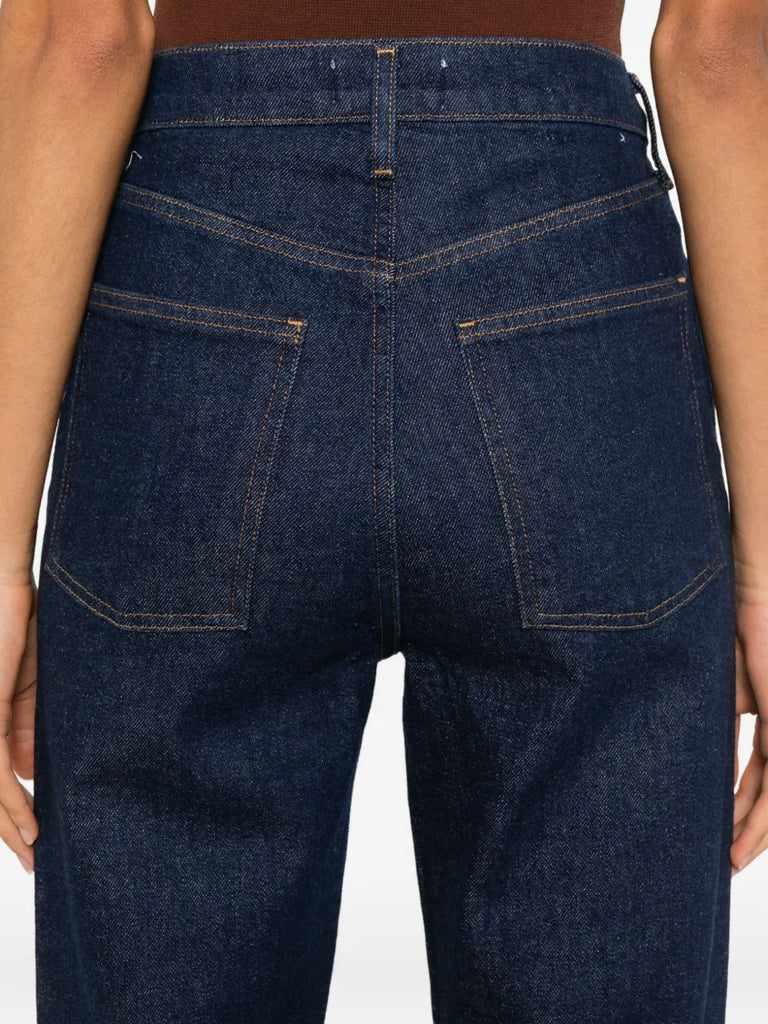 high rise straight jeans