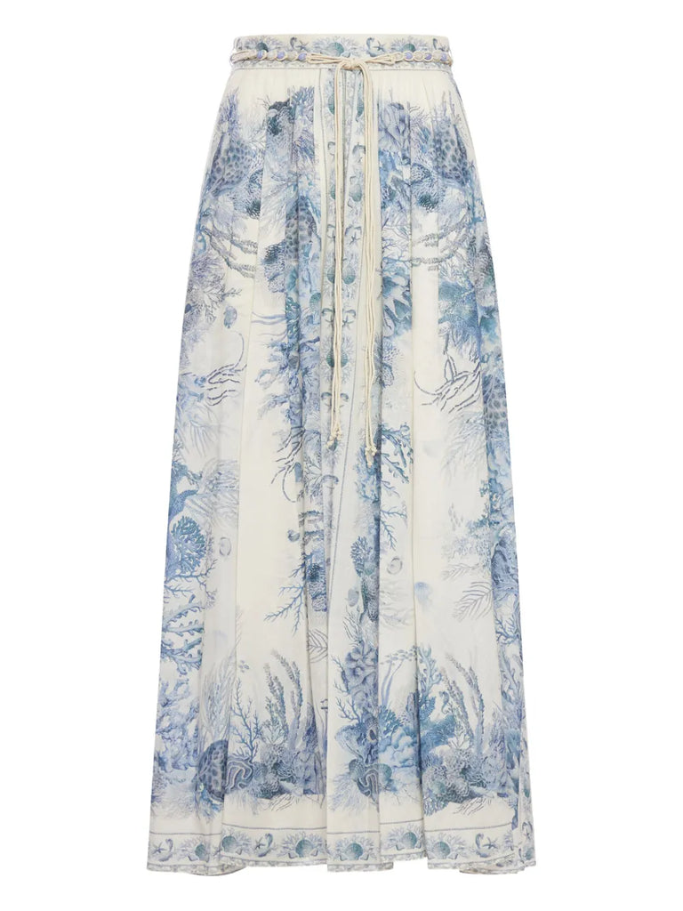 Wanderlust drawstring maxi skirt