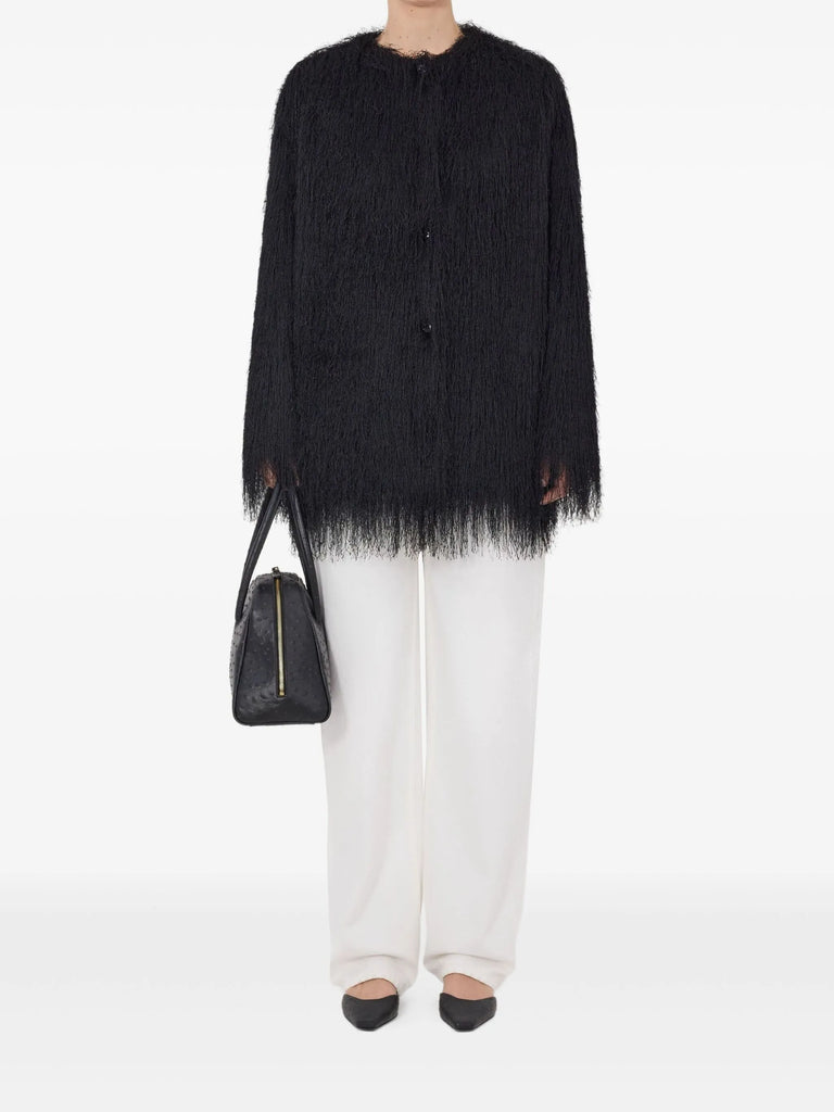 Filipo fringed button coat