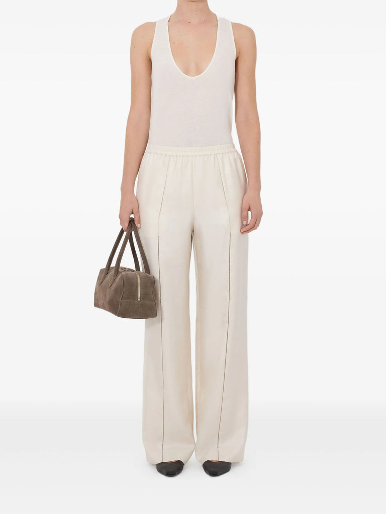 LARS lace-stitch trousers