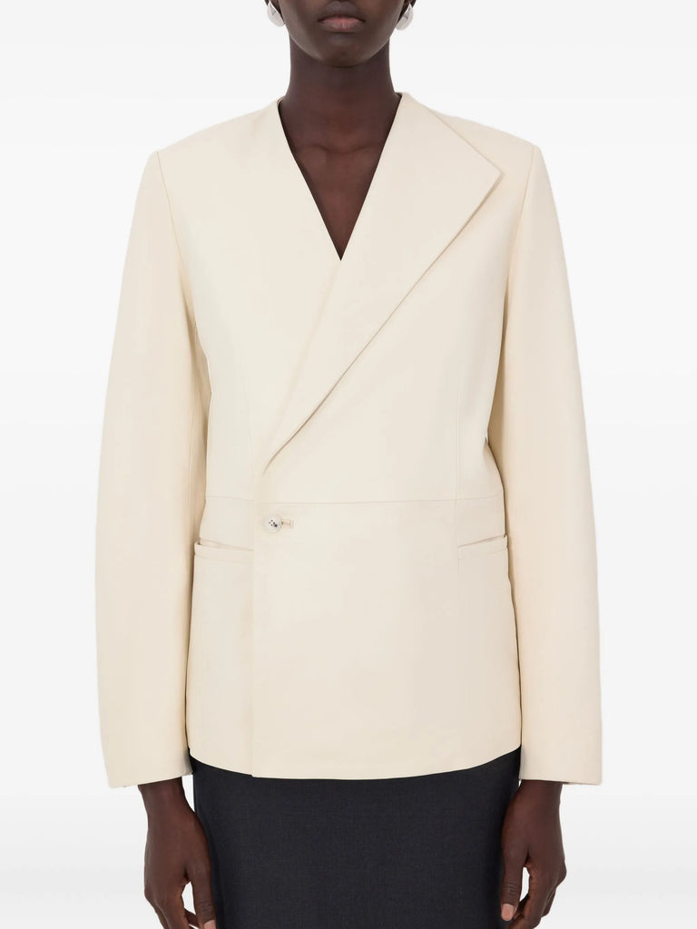 Paoli asymmetric leather jacket