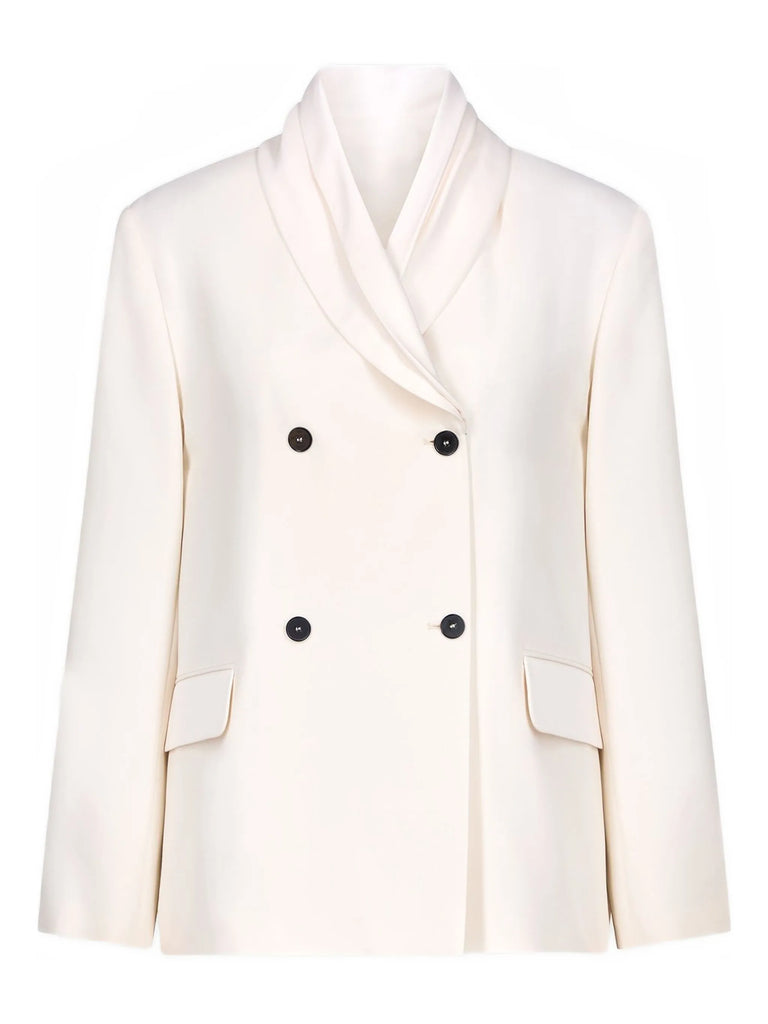 Jiha double-breasted shawl collar jacket