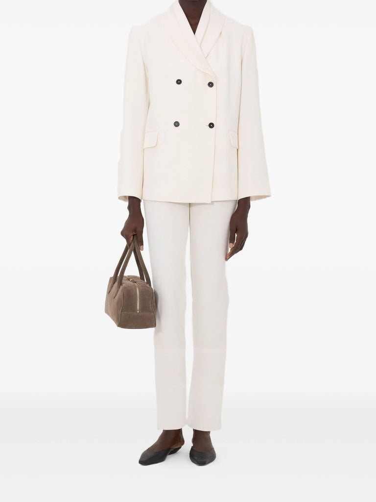 Jiha double-breasted shawl collar jacket