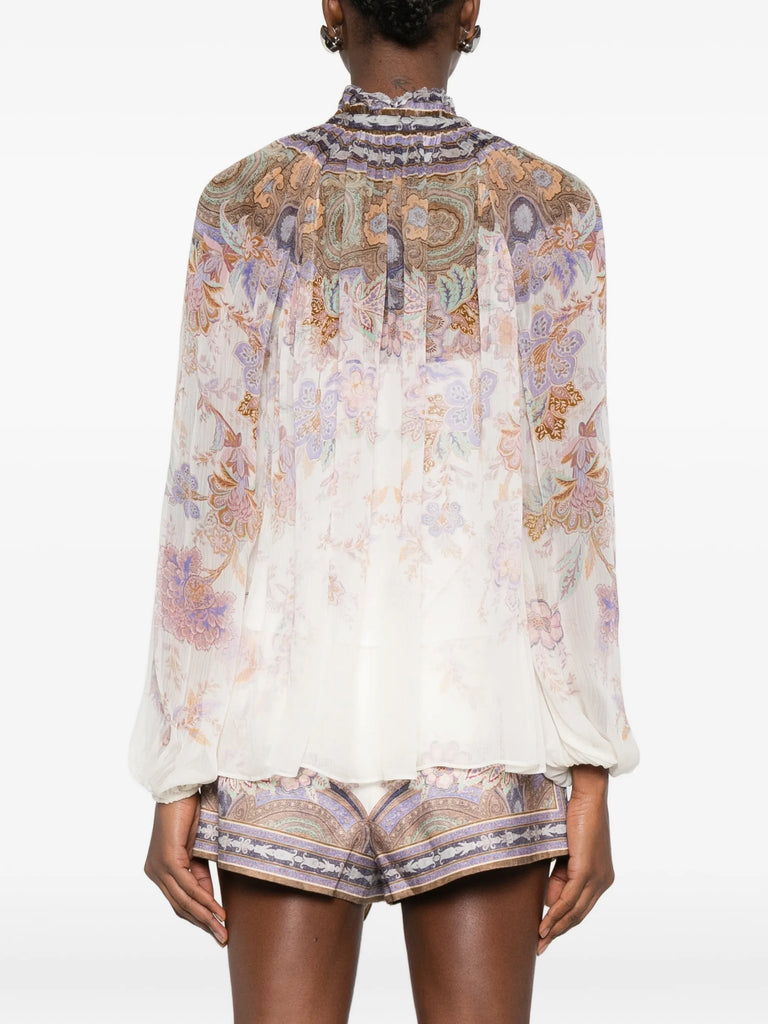 Luna paisley-print blouse