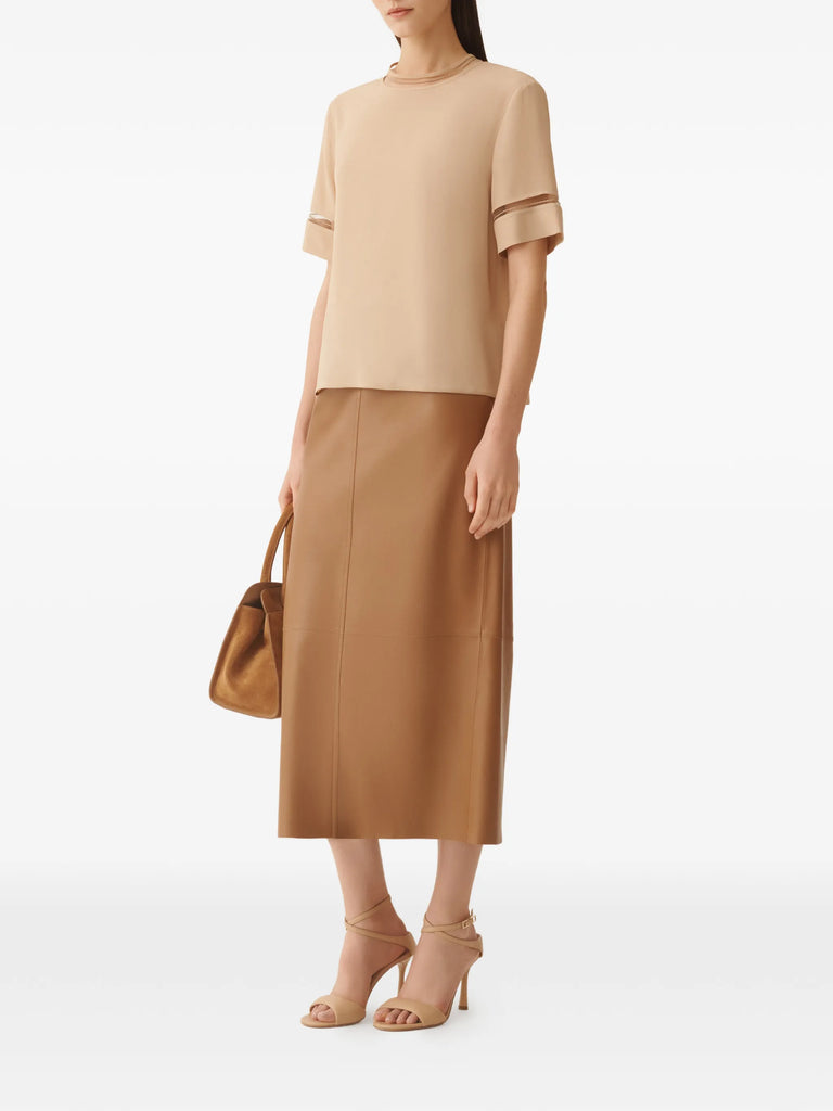 crepe de chine top