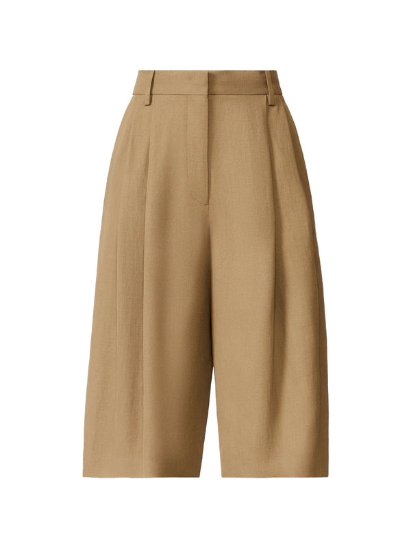 pocket pleated shorts