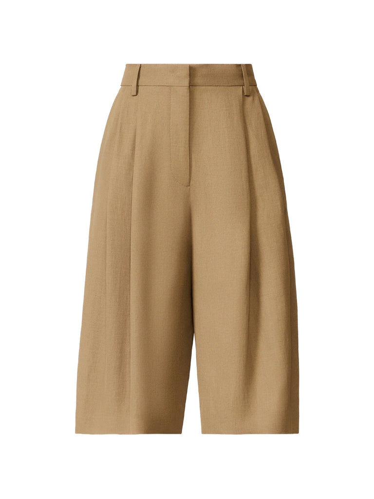 pocket pleated shorts