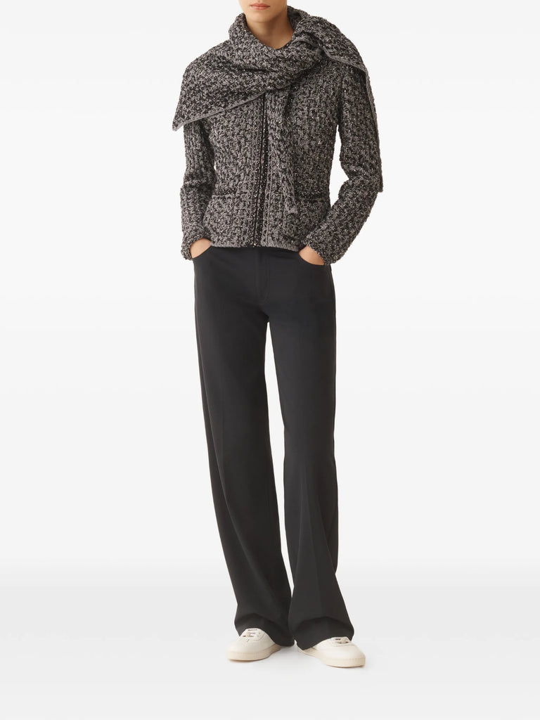 sequin-effect tweed jacket