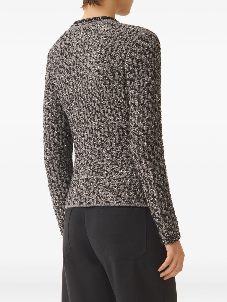 sequin-effect tweed jacket