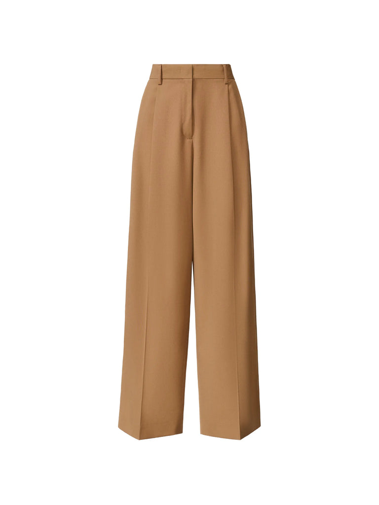 pleated wide trousers