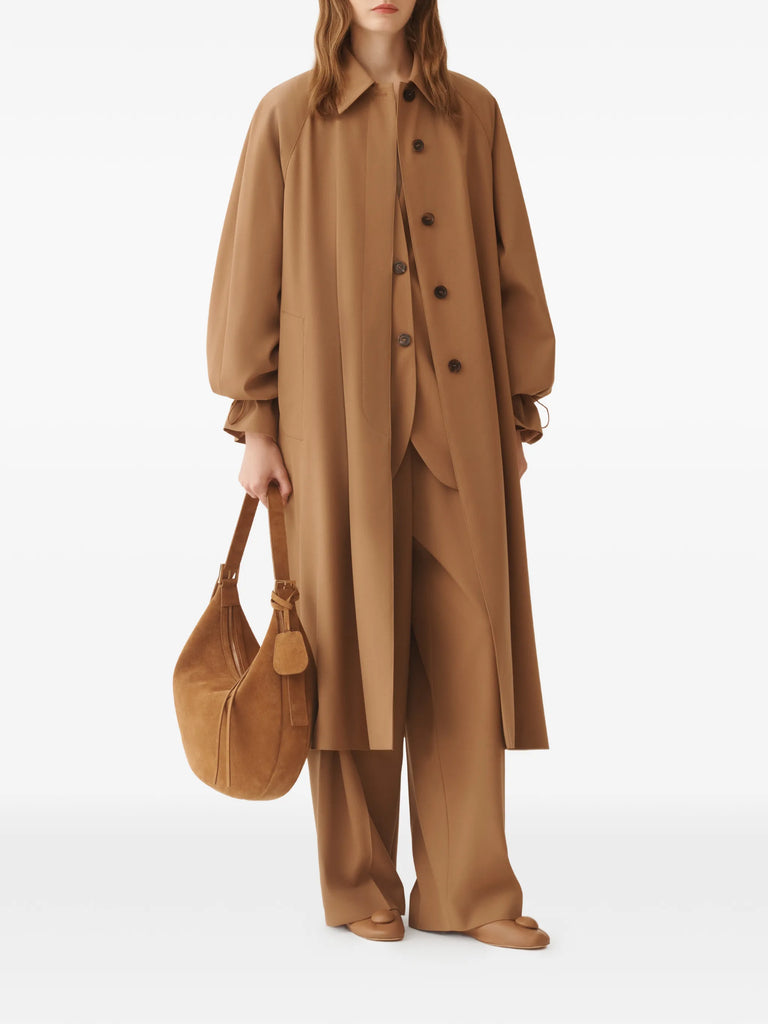 pleated wide trousers